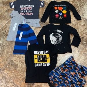 Boys shirts /one piece inside PJ (no footies)